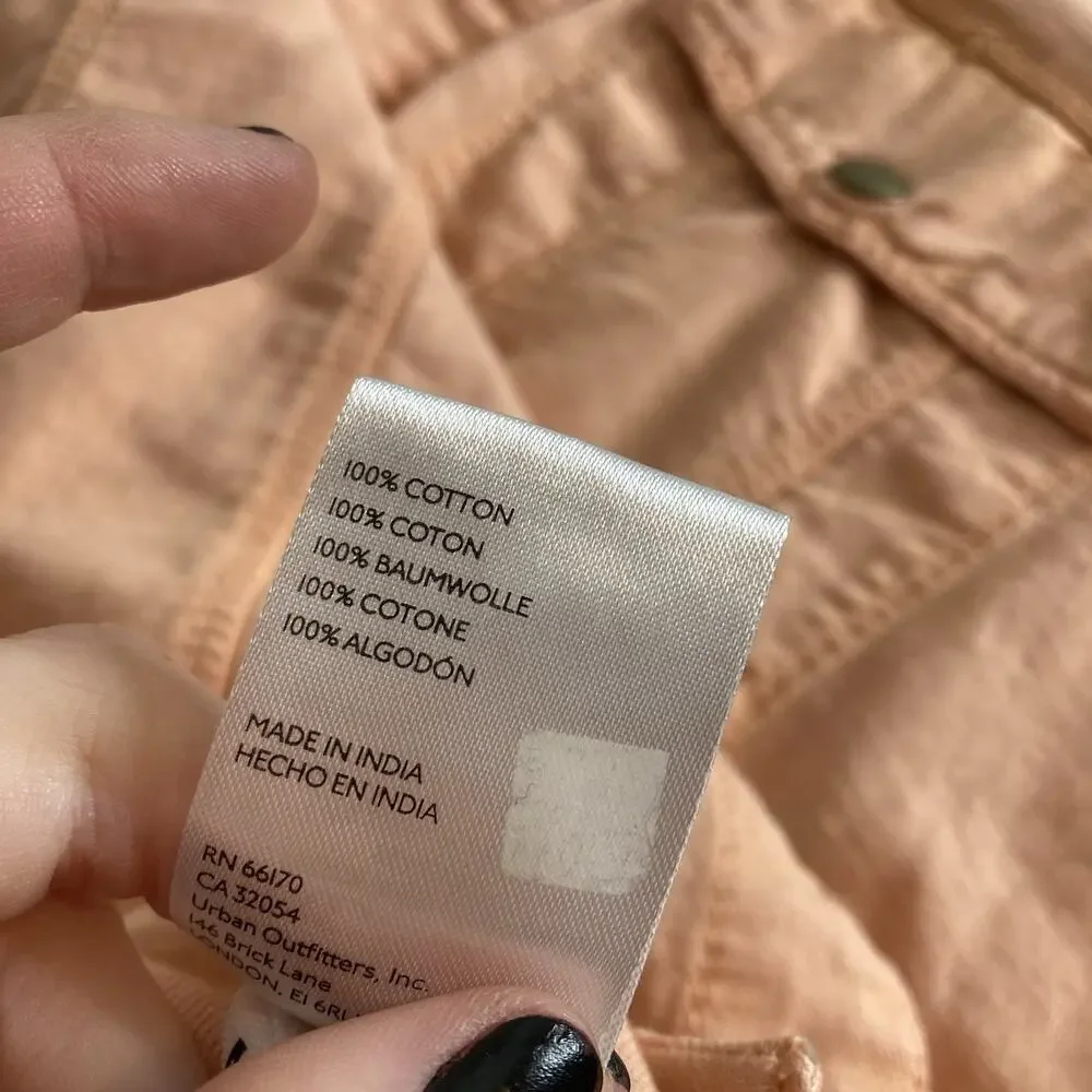 Pilcro Peach Button-Front Oversized Jacket - Picture 7 of 13